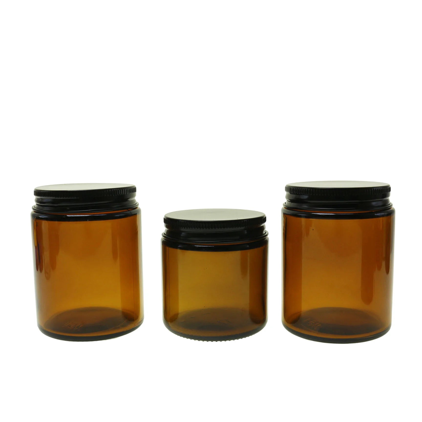 Wide Mouth Cosmetic Round Amber Glass Jar 200ml 250ml 500ml for Candle Packaging