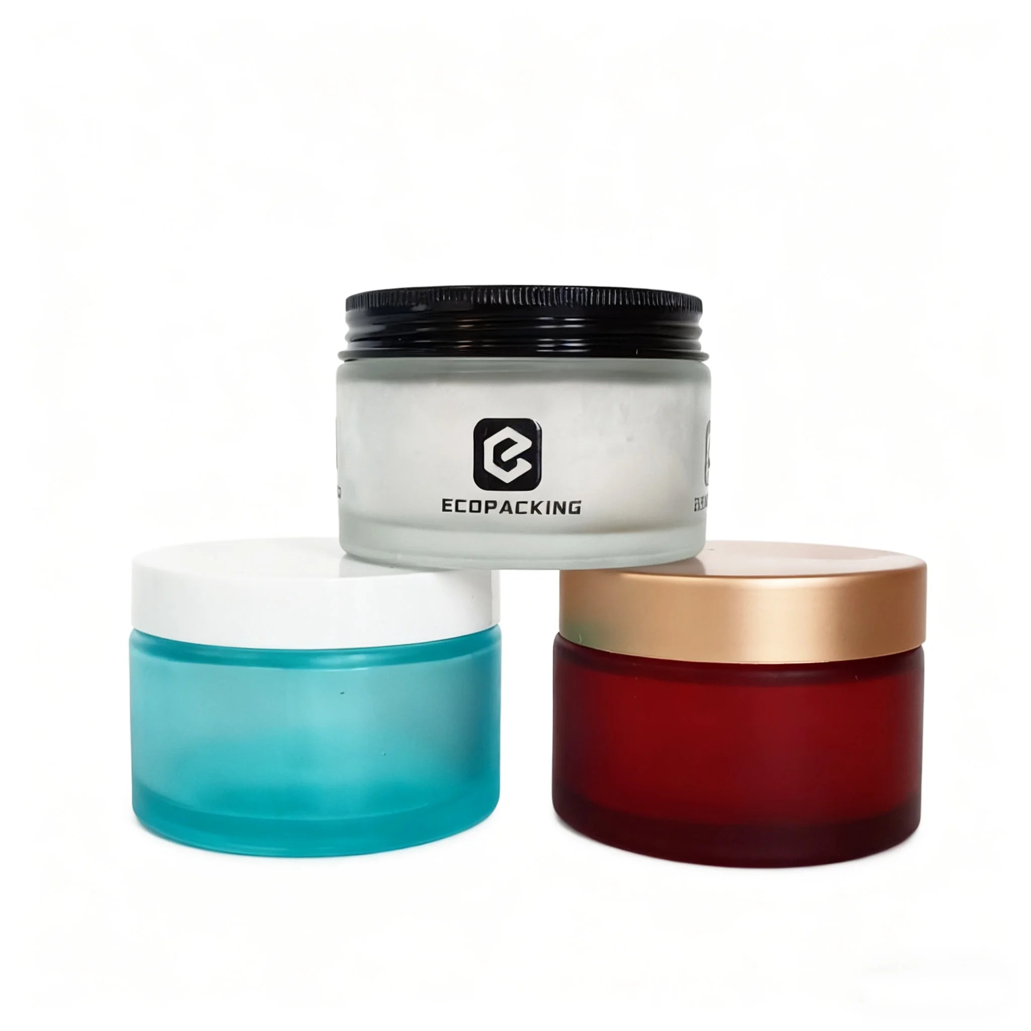Wide Mouth Custom Color Glass Cosmetic Body Butter Cream Jar 200g 200ml Glass Jars M888 - 图片 2
