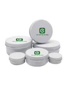 80ml Screw Top White Round Aluminum Tin Cans Metal Tin Storage Jar with Screw for Lip Balm Cosmetics Containers