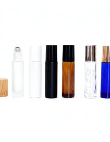 Empty Essential Oil Glass Roll on Perfume Bottles 10ml Black Matte Amber clear Frosted Glass Roller Bottle with Roller Ball M888