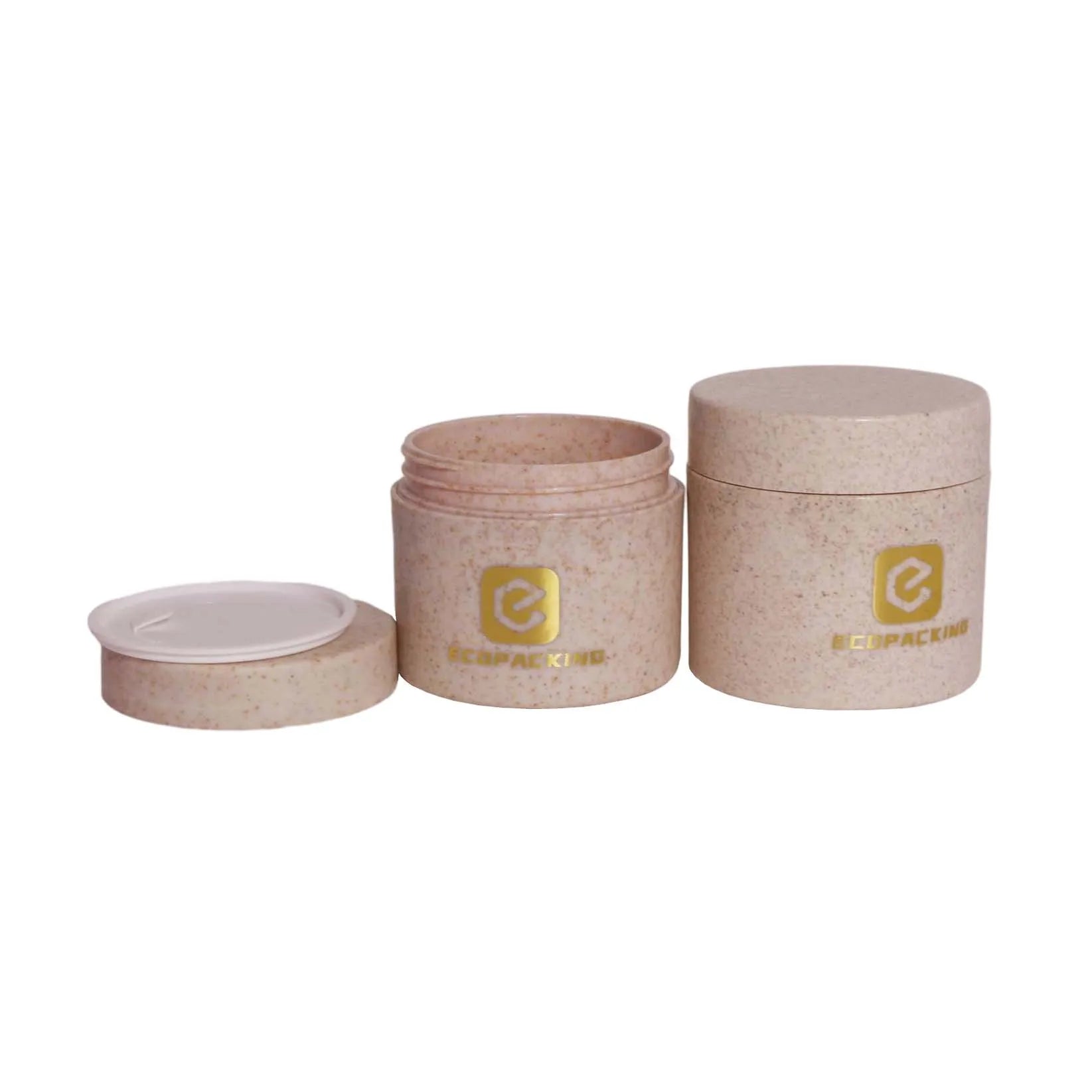 Cosmetic Cream Jar Container 10ml 20ml 30ml 50ml 100ml 150ml 200ml 250ml Cosmetic Wheat Straw Jar