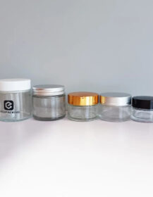Empty Transparent Glass Jar 5ml 10ml 15ml 20ml 30ml 50ml 60ml 100ml 200ml Airtight clear Cream Glass Jars with Lids Cosmetics