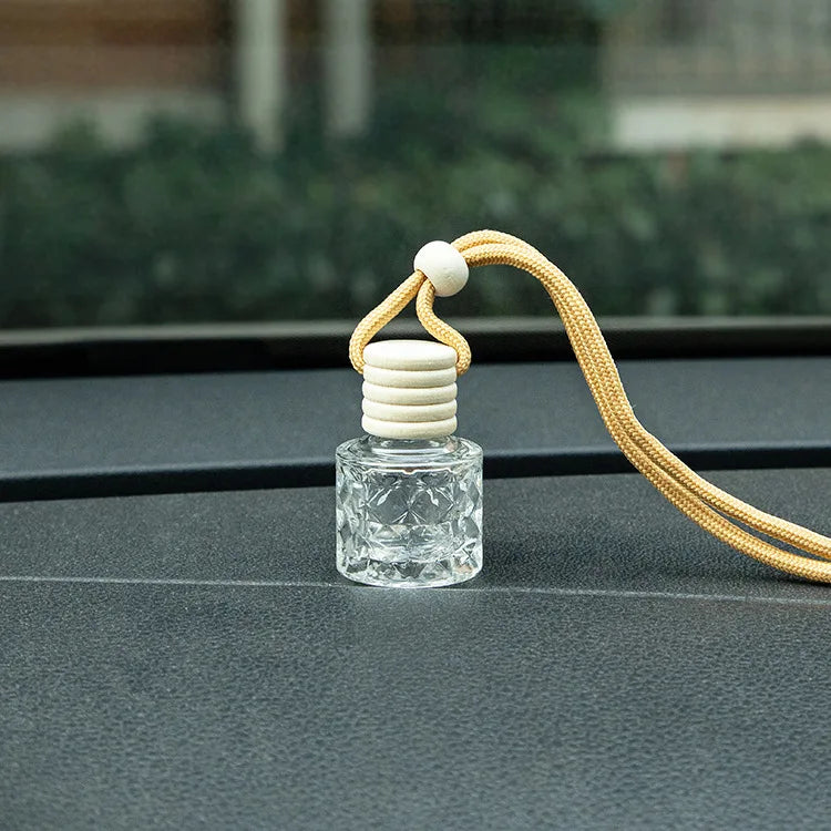 Empty air Freshener Hanging Glass Car Perfume Bottle Diffuser Bottle - 图片 3