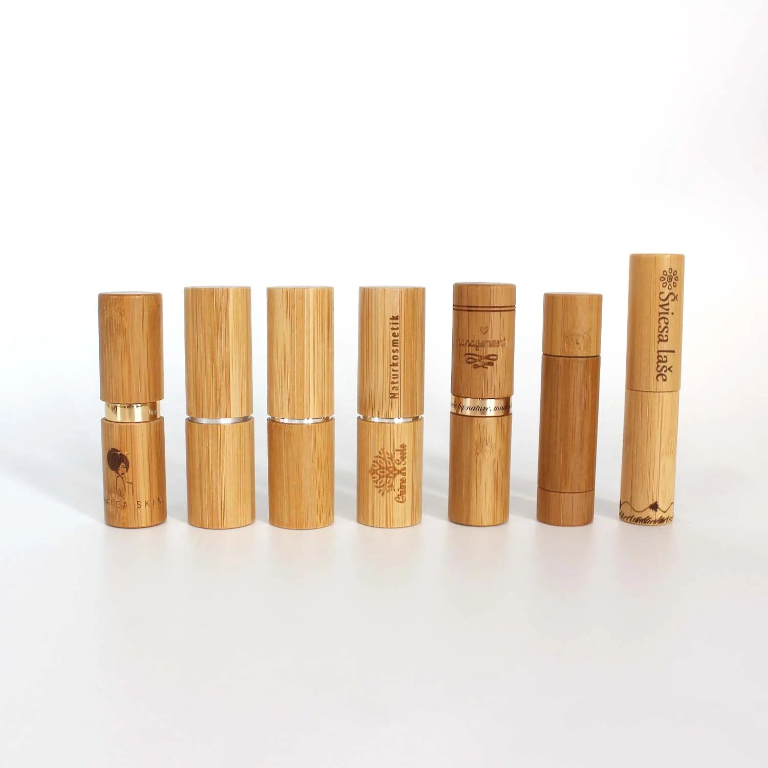 Luxury Lipstick Tube 5ml 5g Custom Aluminum Inner Bamboo Lipstick Tube - 图片 6