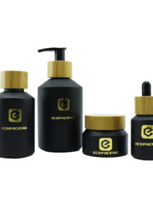 Luxury Cosmetic Packaging Dropper Glass Bottle Empty Cream Jar Lotion Pump Glass Bottle Skin Care Cosmetic Bottles and Jars Set