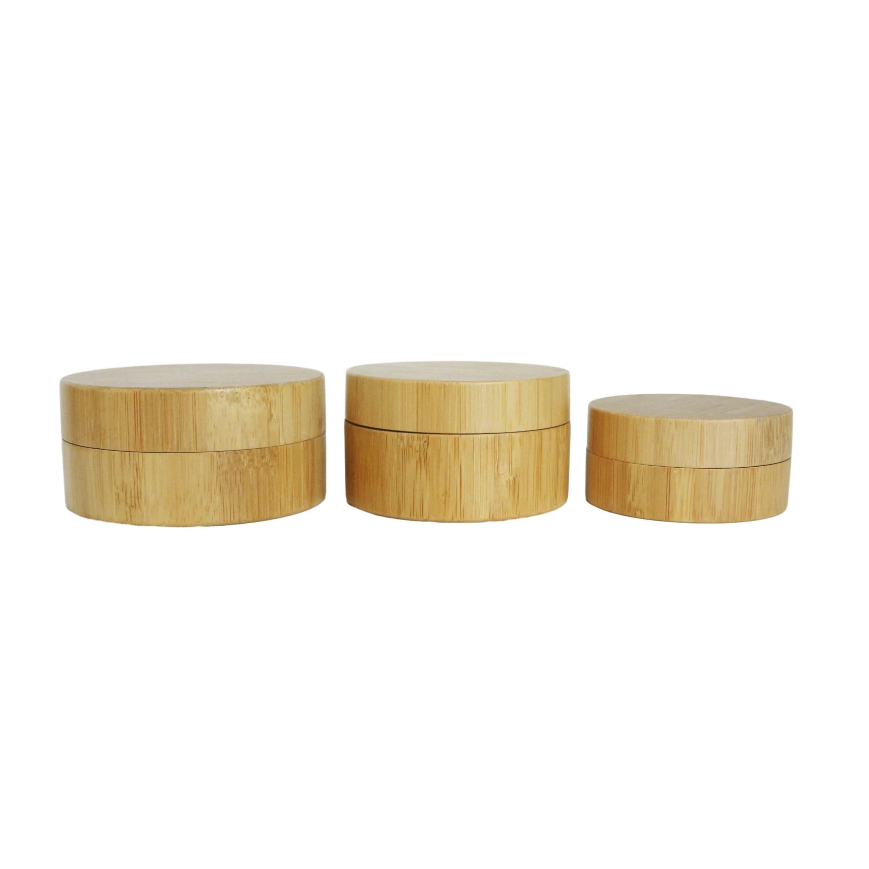 Refillable Empty Round Custom Wooden Bamboo Cosmetic Cream Jar with Lid for Beard Balm Body Butter Night Cream - 图片 2