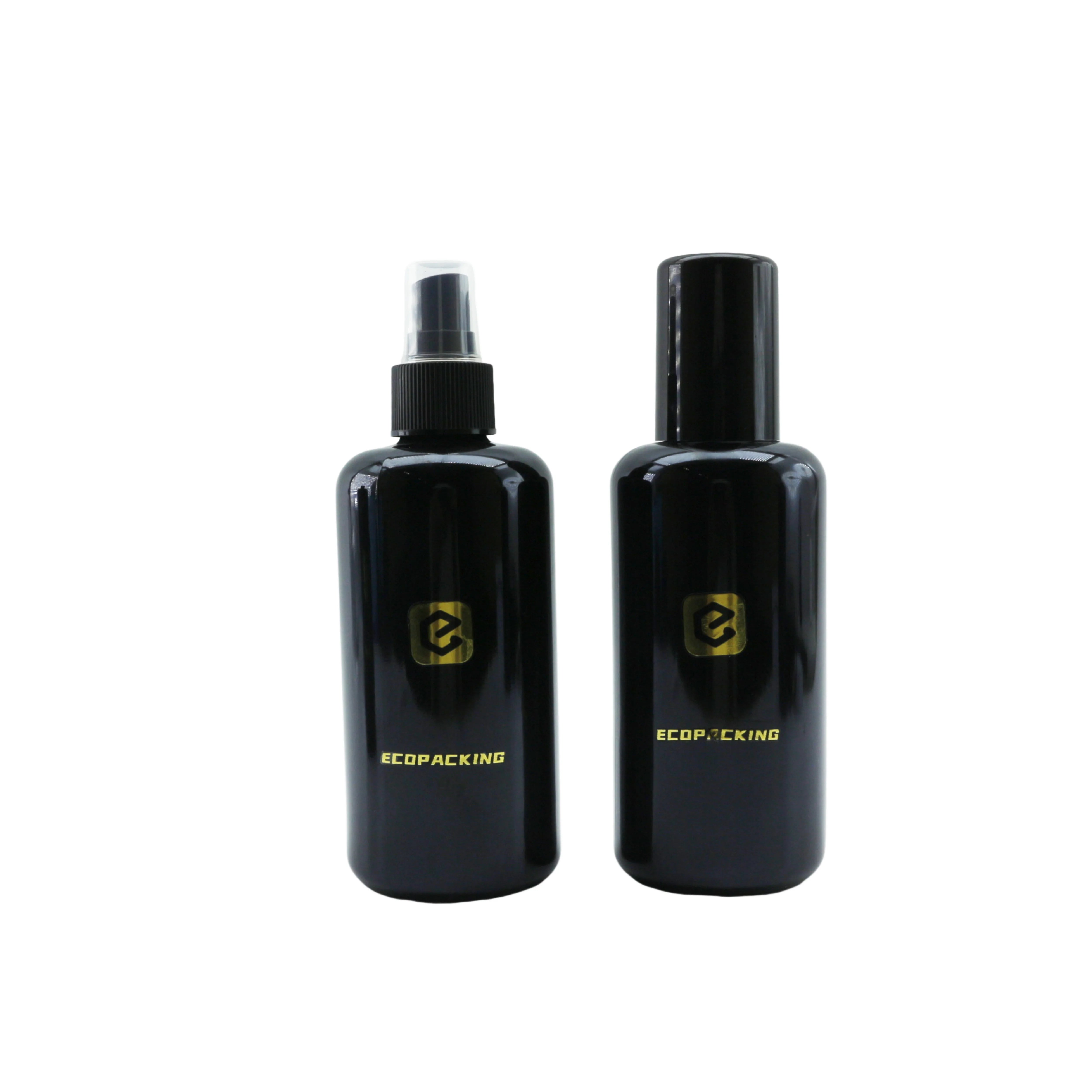 5ml 10ml 15ml 20ml 30ml 50ml 100ml 200ml Cosmetic Glass Oil Bottle Dark Violet Uv Black for Hair Oil Hand Cream - 图片 5