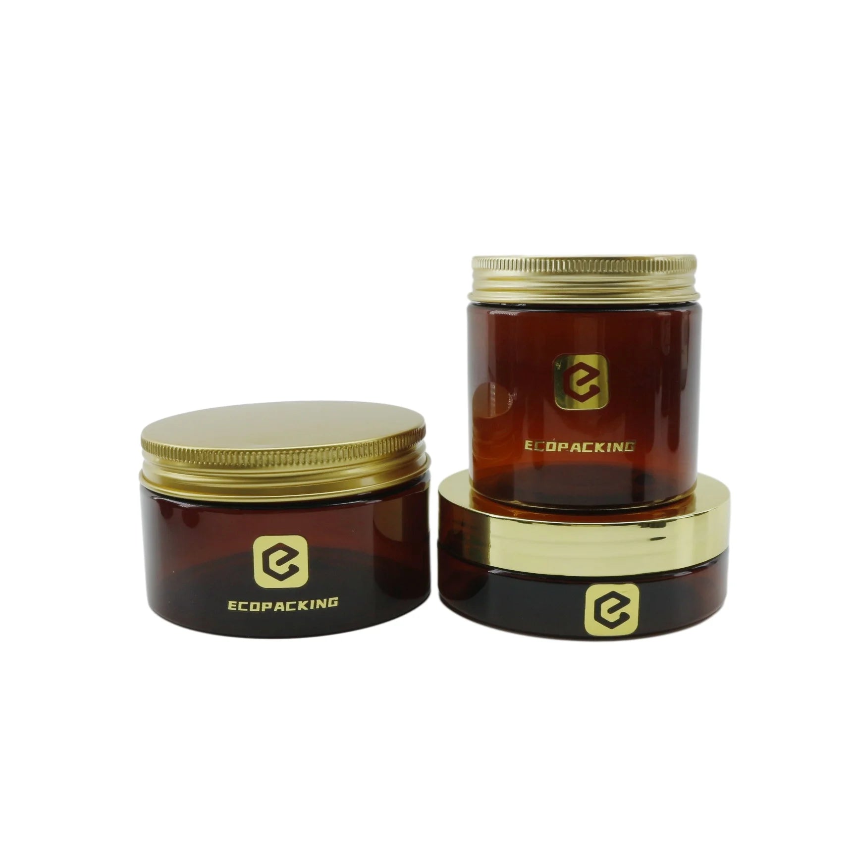 Wholesale Luxury PETG Plastic Cosmetics Packaging 8oz 250ml 500ml Amber Frost Body Butter Jar With Matte Lids for Body Scrub A88 - 图片 5