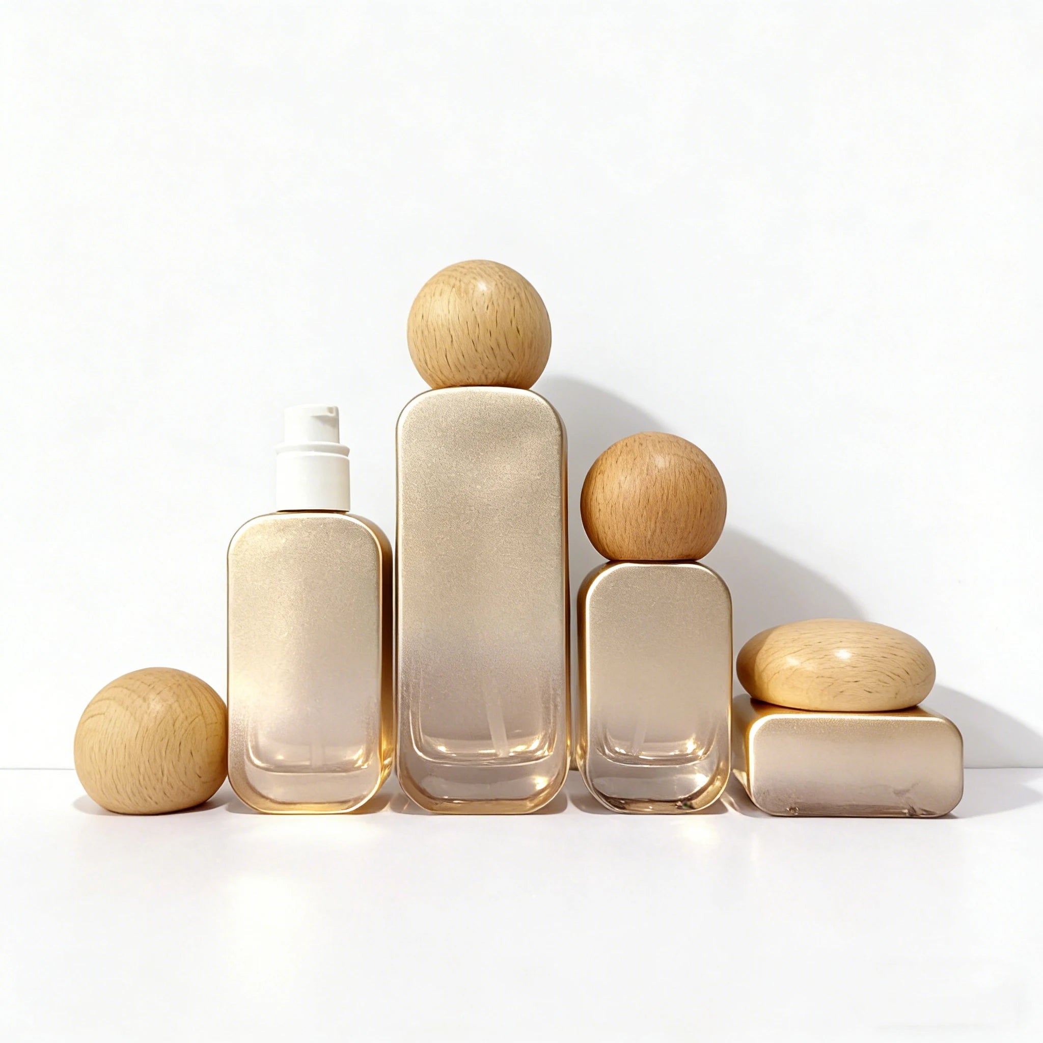 Gradient Glass 30g 50g Cream Jars Empty 20ml 30ml 50ml 100ml 120ml Cosmetic Packaging for Skin Care Serum Lotion - 图片 3