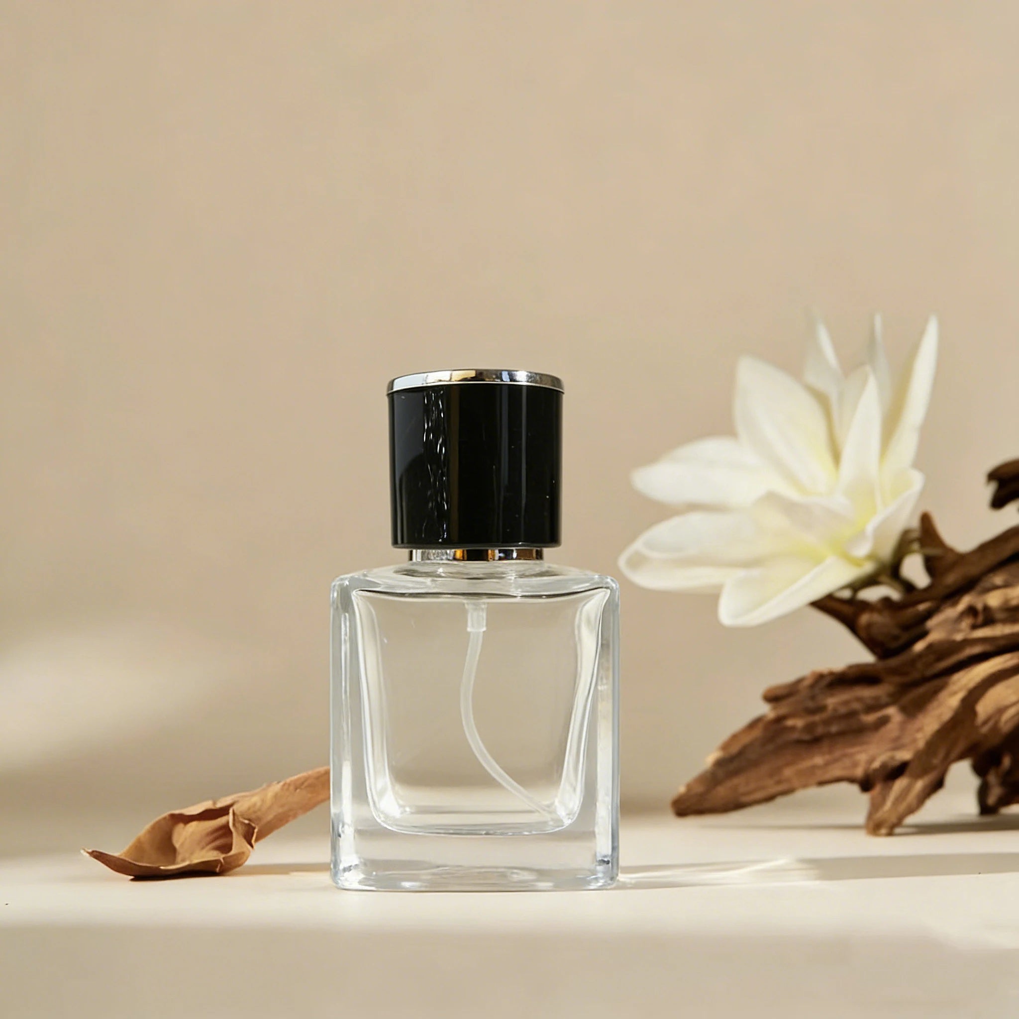 Empty Square 30ml 50ml Luxury Glass Perfume Bottles with Spray Lid Packaging N888 - 图片 7