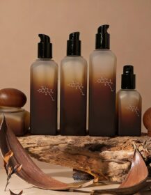Empty Glass Shampoo Lotion Body Toner Cosmetic Bottles 100ml 120ml Glass with Lotion Pump Screw Cap