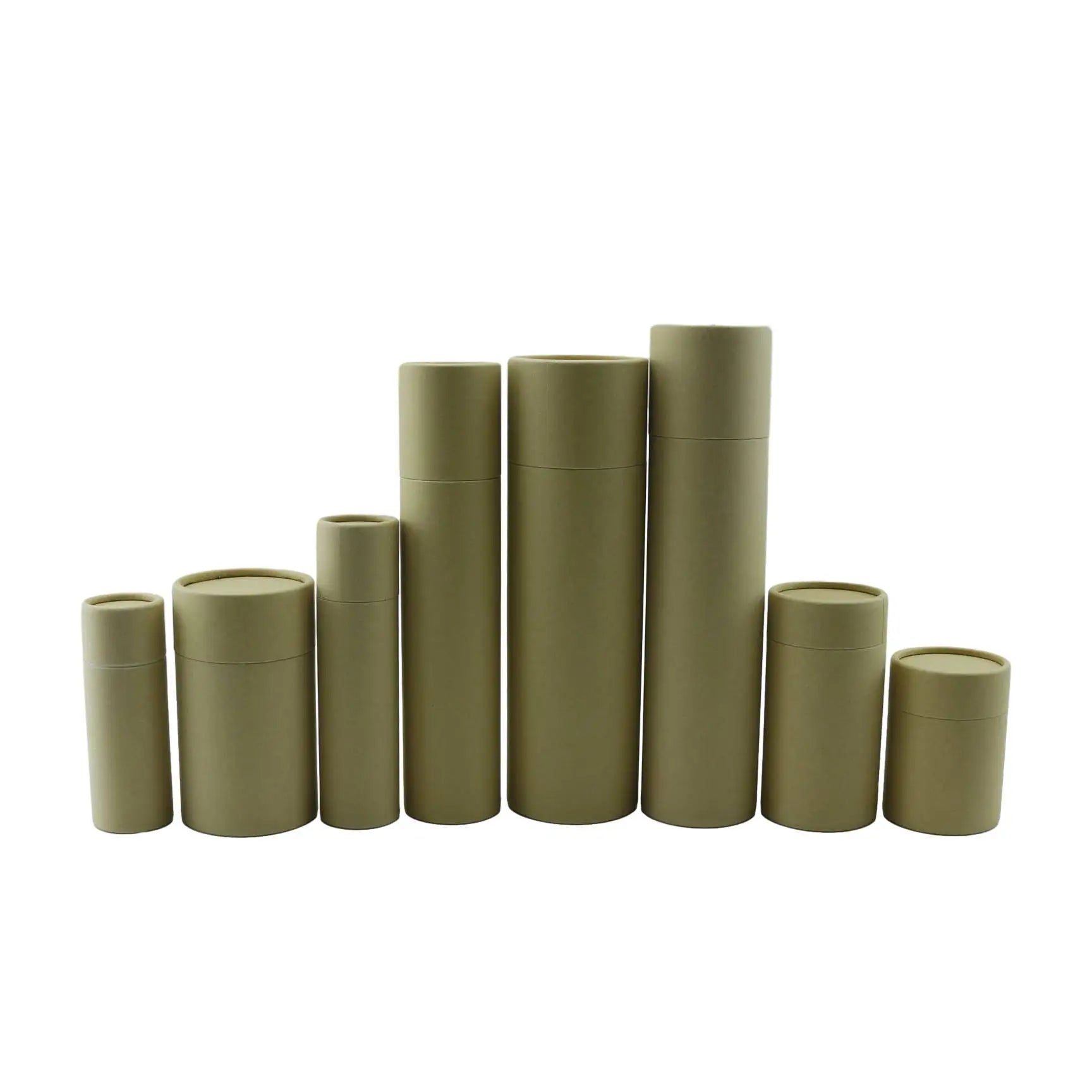 Recycled Customized Paper Waterproof Round Cardboard Hair Wax Cream Packaging Cosmetic Jar Cylinder Kraft Paper Tube Paper - 图片 5