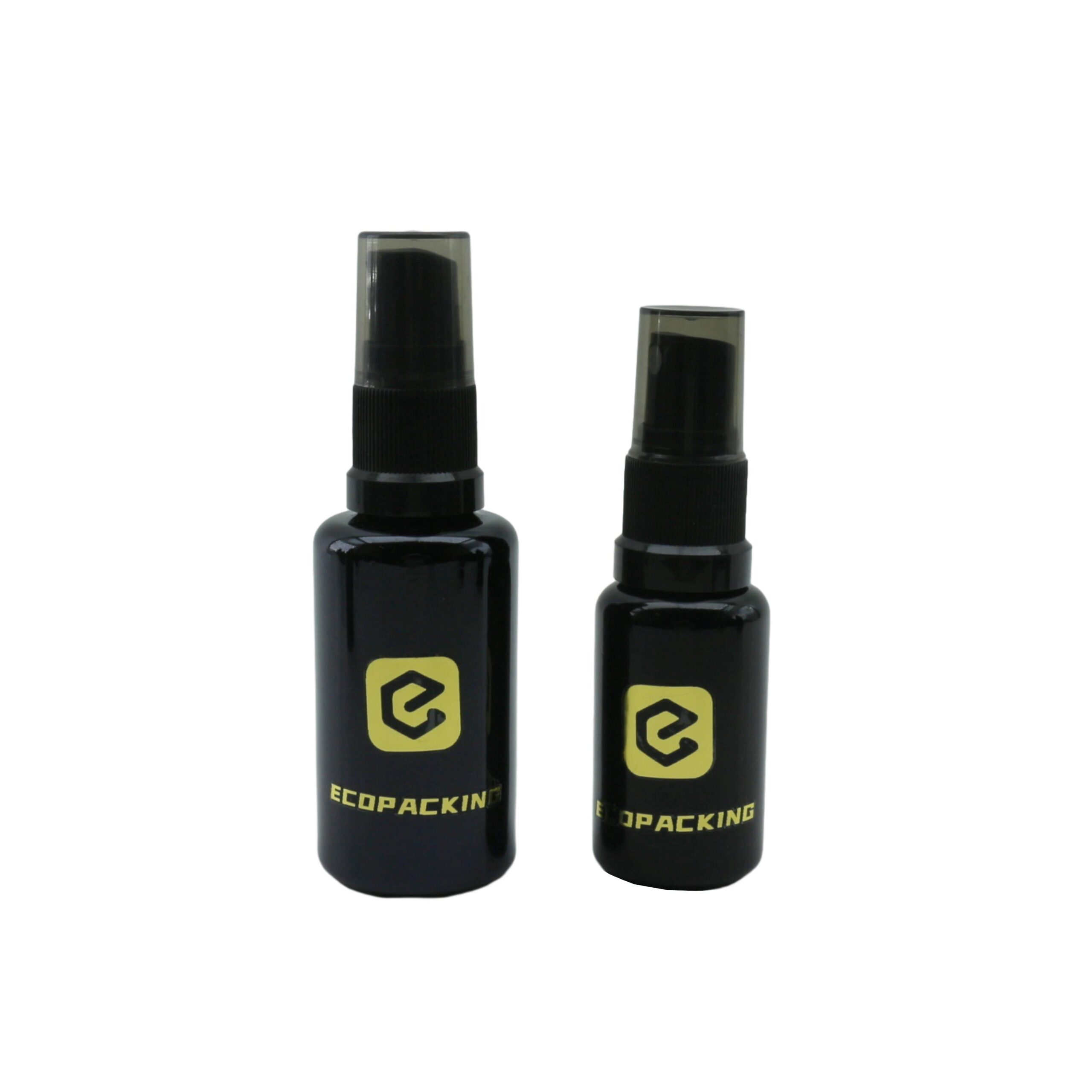 Eco Friendly Spray Oil Bottle 5ml 10ml 15ml 20ml 30ml 50ml 100ml 200ml Dark Violet Uv Black Glass Bottle