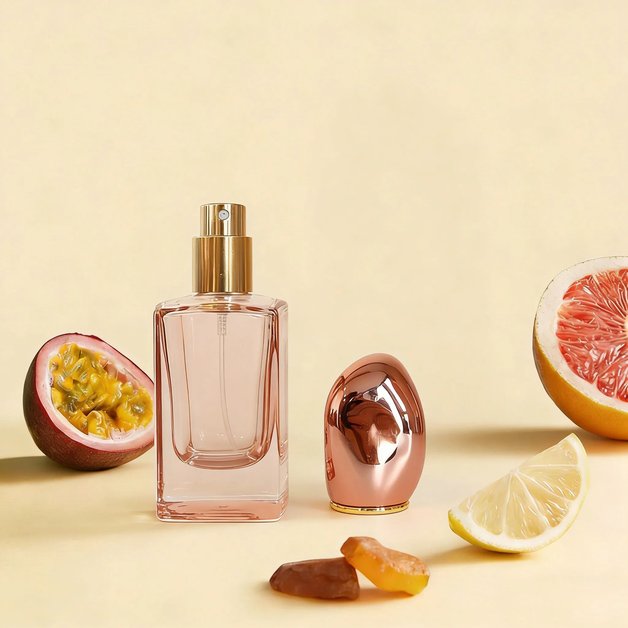 30ml 50ml Empty Pink Glass Perfume Bottles Elegant Cosmetic Packaging with Irregular Metal Cap - 图片 5