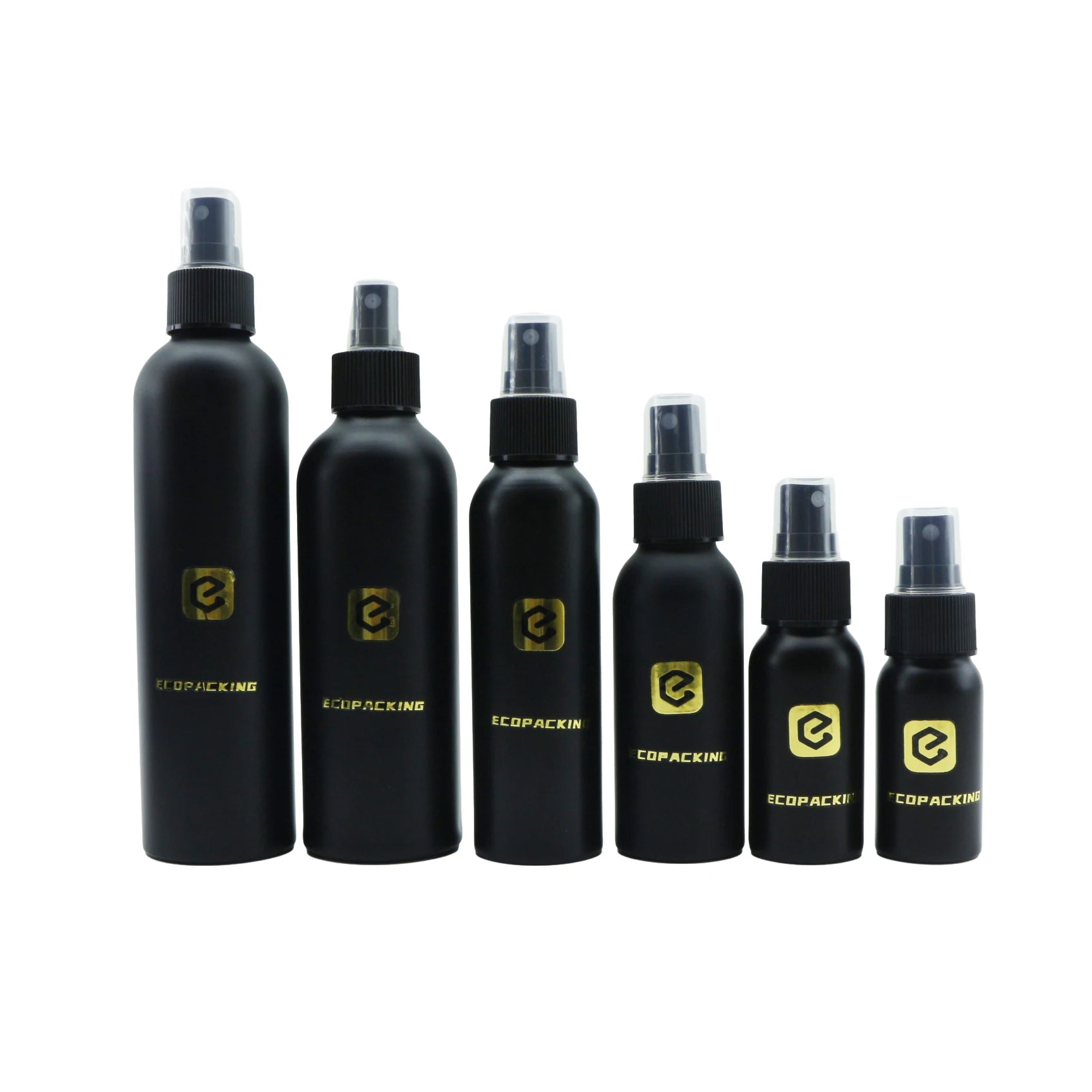 15ml 30ml 50ml 100ml 150ml 200ml 250ml 300ml 350ml 500ml 1000ml Matte Black Aluminum Bottle Cosmetic Shampoo Pump Spray Bottle - 图片 3