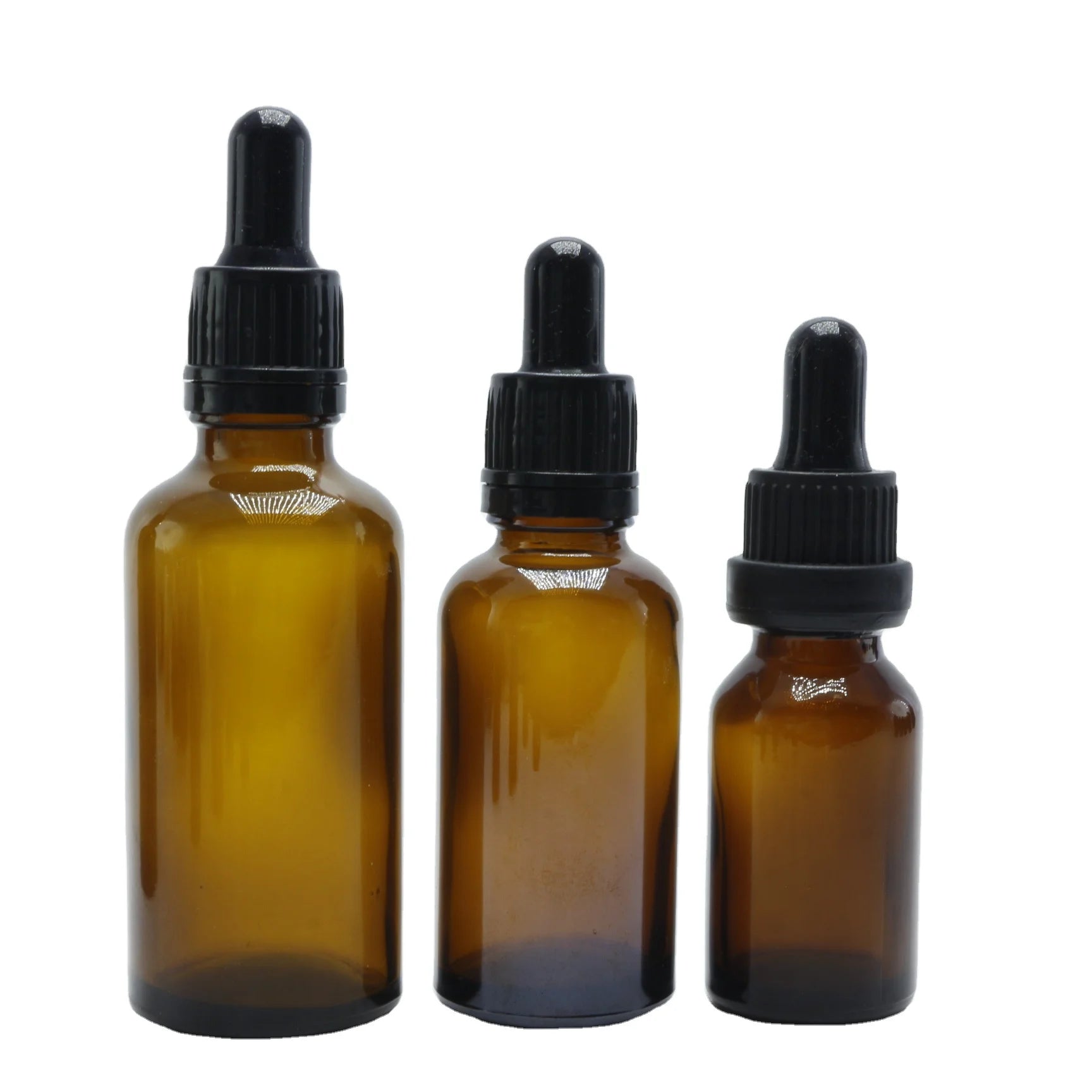 Wholesale 5ml 10ml 15ml 20ml 30ml 50ml 100ml Amber Glass Essential Oil Bottle with Plastic Dropper - 图片 6