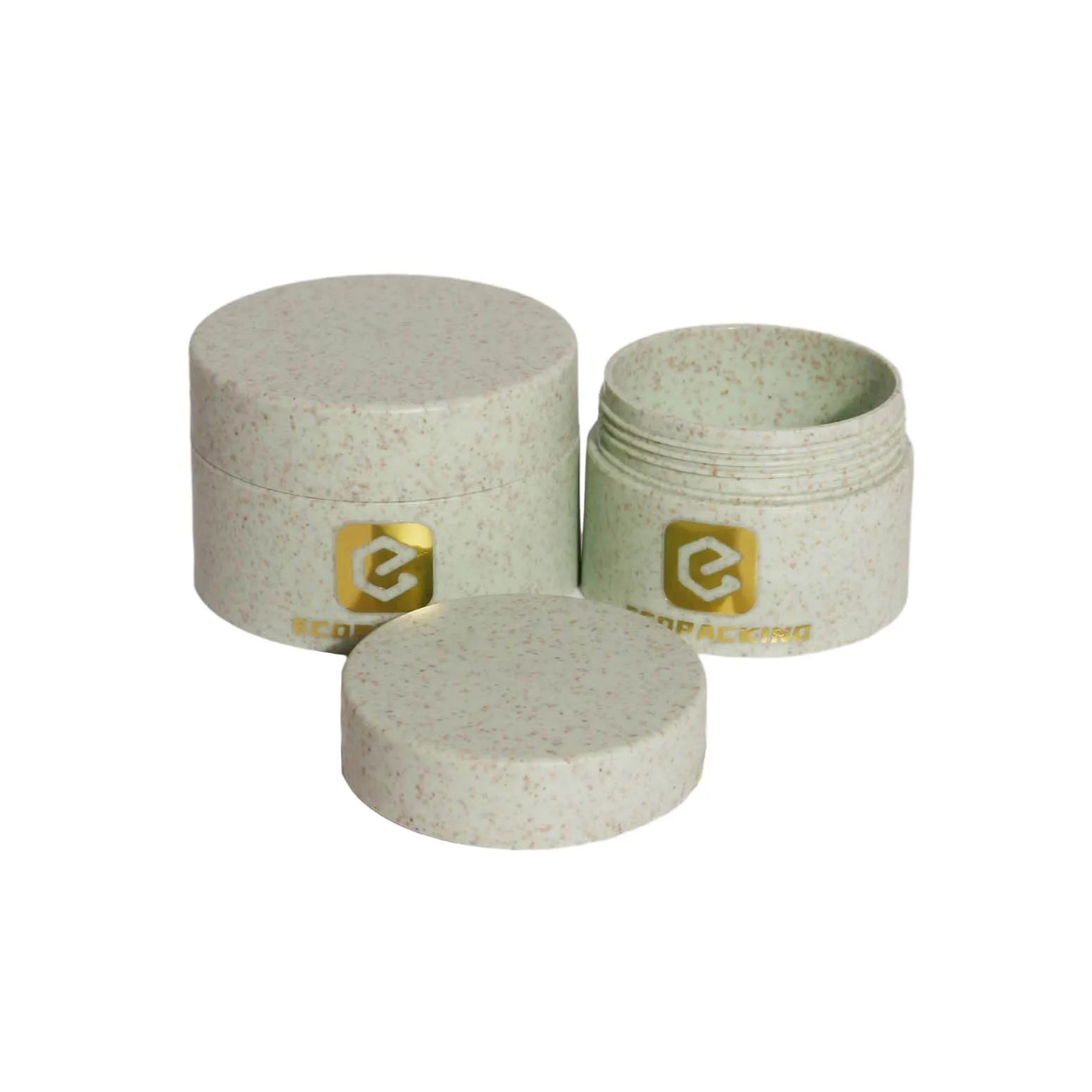 Plastic Cosmetic Packaging 10g 20g 30g 50g 100g 150g 200g 250g Wheat Straw Plastic Cream Jars
