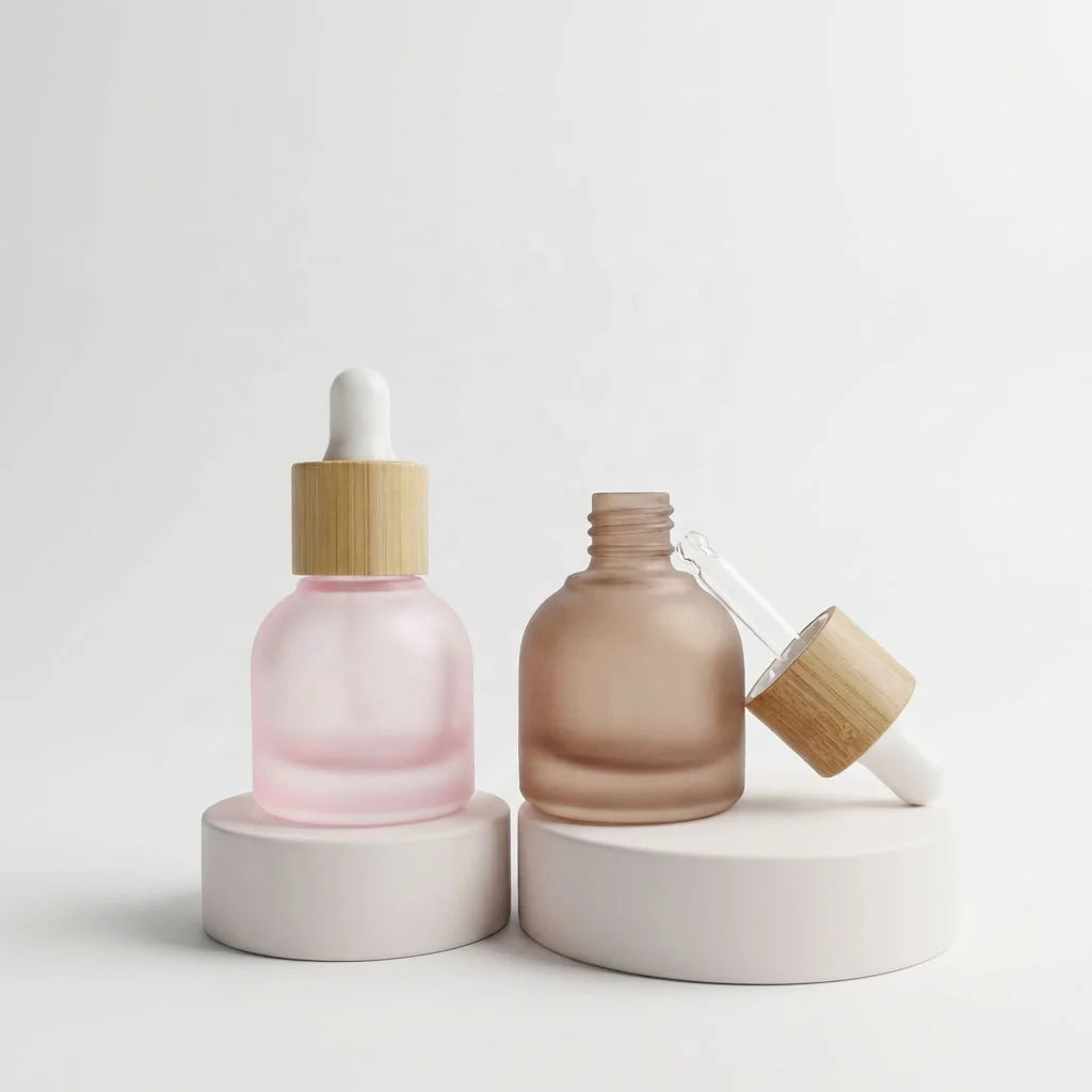 10ml Round Glass Dropper Bottles Eco-Friendly Bamboo Cap Vials for Essential Oil Perfume DIY Skincare - 图片 4