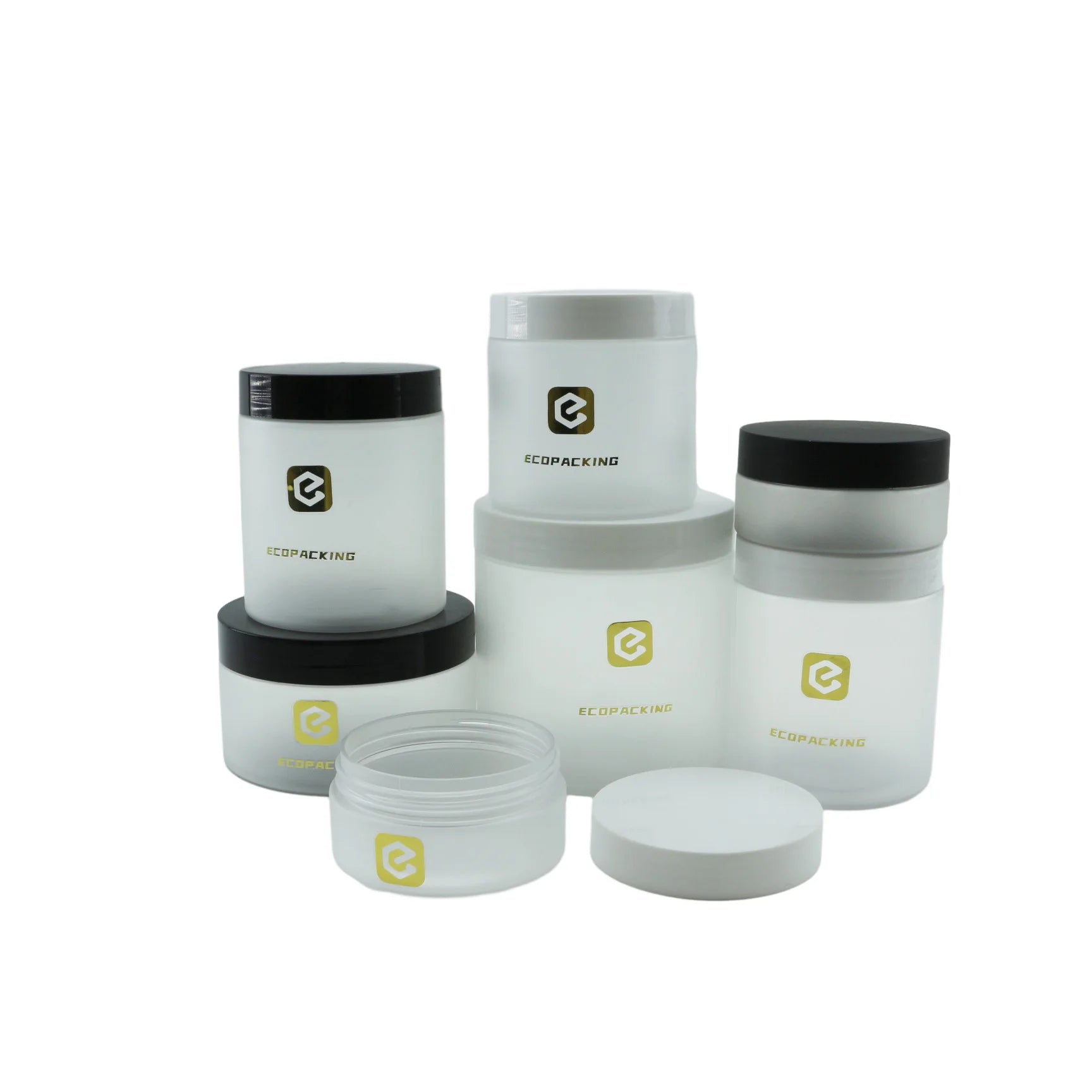 30ml 50ml 100ml 120ml 150ml 200ml 250ml Plastic Jar Black White Amber PET Cream Jars with Lids for Skincare Packaging F888 - 图片 6