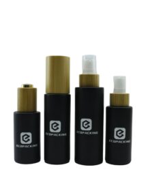 Empty Cosmetic Pump Bottle Black Serum Bottle Cosmetic Cream Jar 30ml 50ml 100ml 120ml