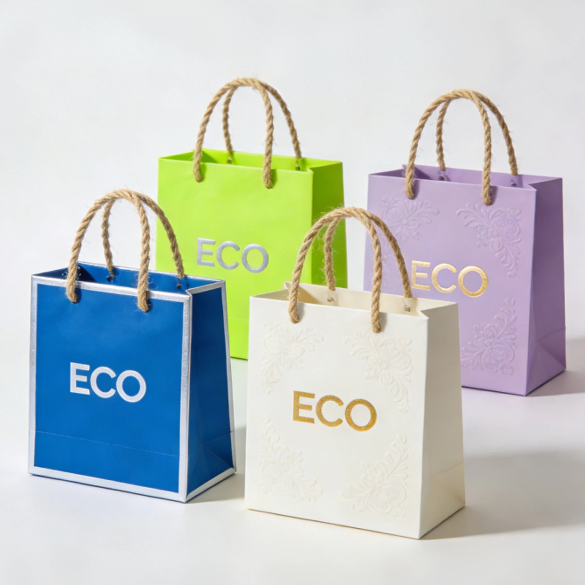 Eco Friendly Biodegradable Recyclable Paperboard Shopping Bag with Handle for Supermarket Retail Packaging and Gift Wrapping 88J - 图片 3