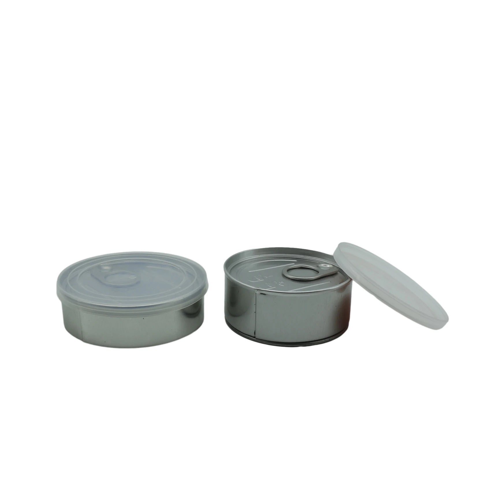 Empty Metal Tin Can Empty Tuna Can Sardine Tinplate Cans with Pull Ring Lid and Plastic Lid - 图片 4