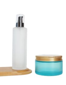 Luxury Cosmetic Custom Essential Oil Lotion Pump Shampoo Face Oil Glass Bottle for Skin Care Packaging 200ml 6oz