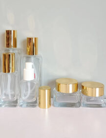 New Arrival Glass Cream Jar 50ml 30ml Cosmetic Packaging Set Luxury 30ml 50ml 100ml 120ml Serum Glass Lotion Bottles with Pump