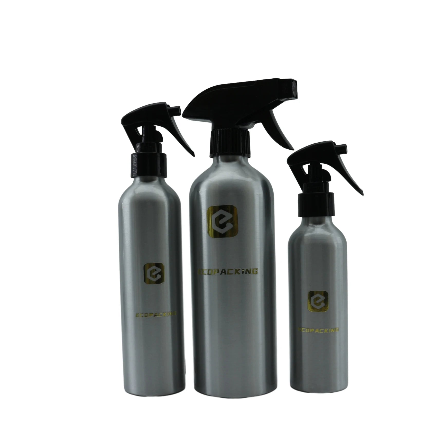 Unique 250ml 500ml 1000ml Silver Aluminum Spray Bottle with Sprayer for Kitchen Cleanser Packaging - 图片 5