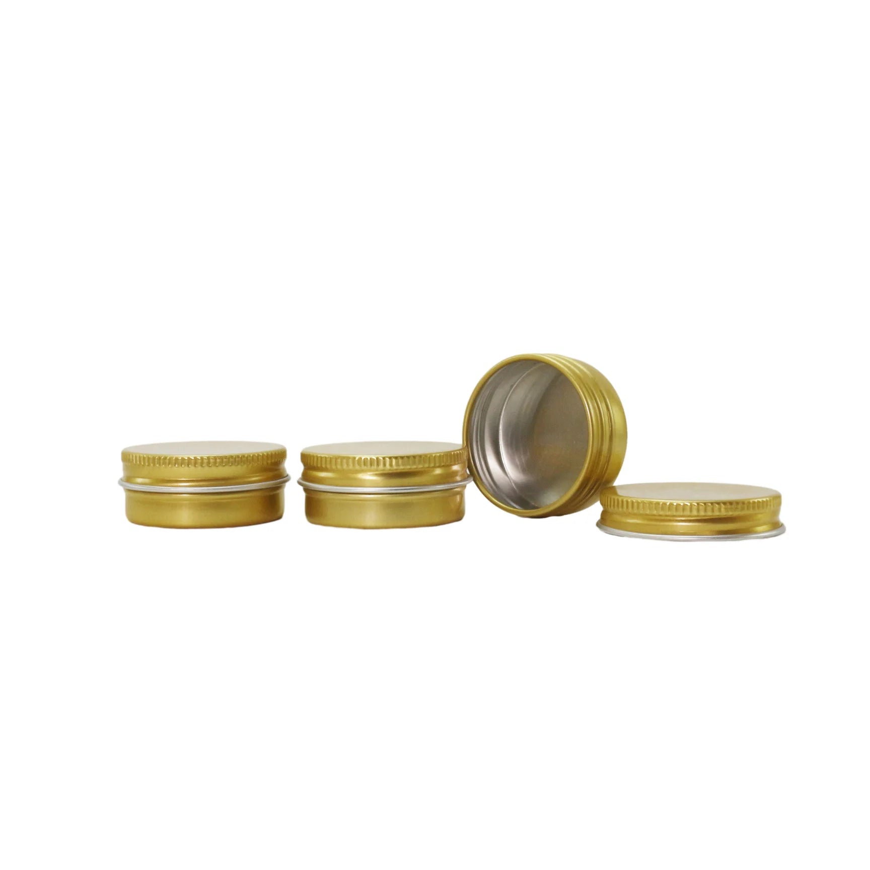 10ml Refillable Lip Balm Aluminum Tin Cans Cosmetic Jars Container With Screw Lid - 图片 3