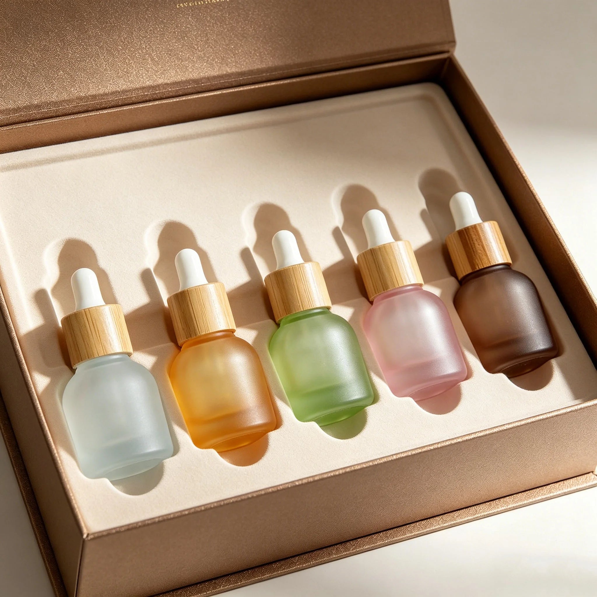10ml Round Glass Dropper Bottles Eco-Friendly Bamboo Cap Vials for Essential Oil Perfume DIY Skincare - 图片 6