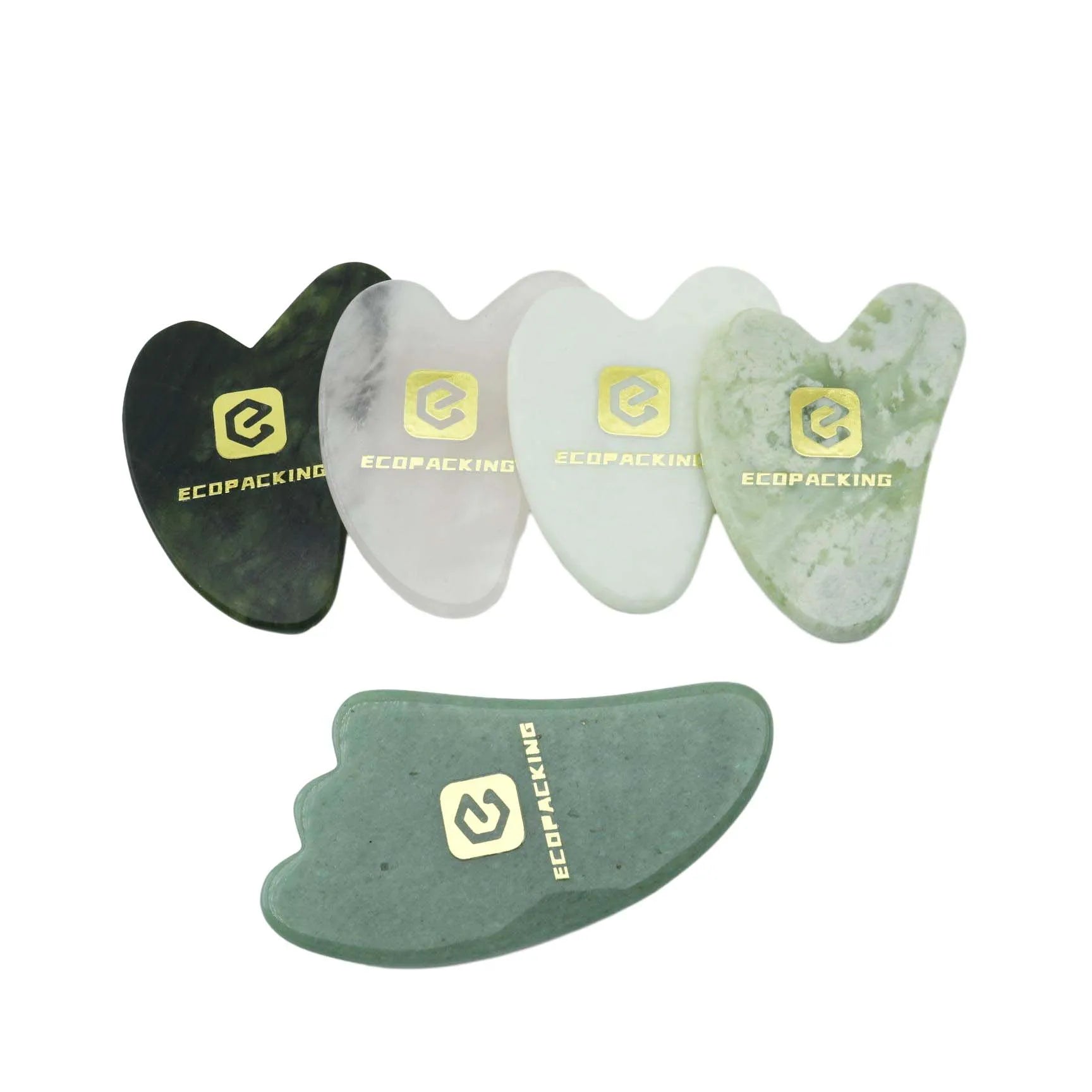 Rose Quartz Face Roller and Gua Sha Massager Kit Crystal Stone Guasha Facial Beauty Tool Custom Jade Roller and Gua Sha Set A888 - 图片 4