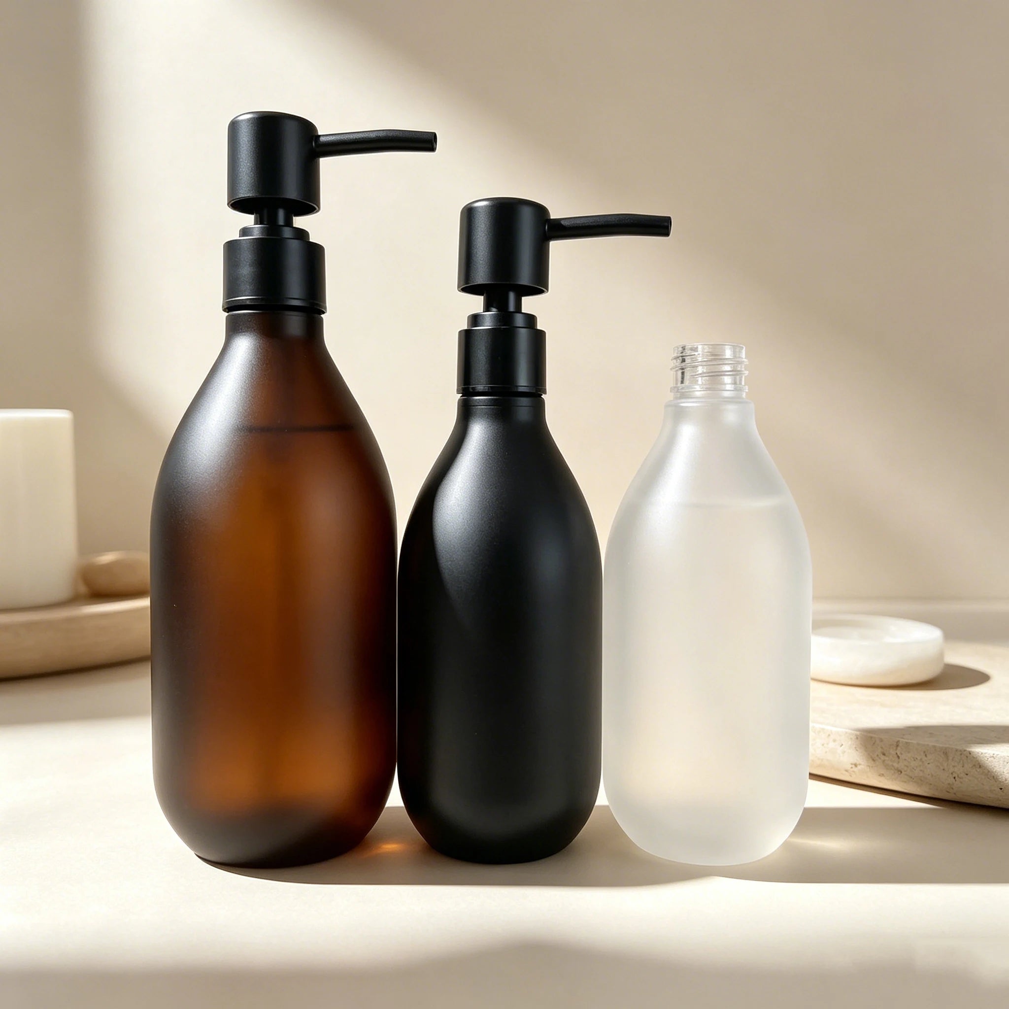 Luxury Eco-Friendly Custom PET Plastic Body Wash Shampoo and Conditioner Bottle with Lotion Pump for Cosmetic Packaging - 图片 6