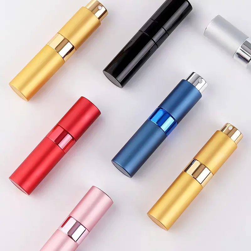 10ml Cross-Border Rotary Perfume Sample Bottle Three-Section Packaging Glass Bottle with Spray Top Perfume Bottling Stock - 图片 4