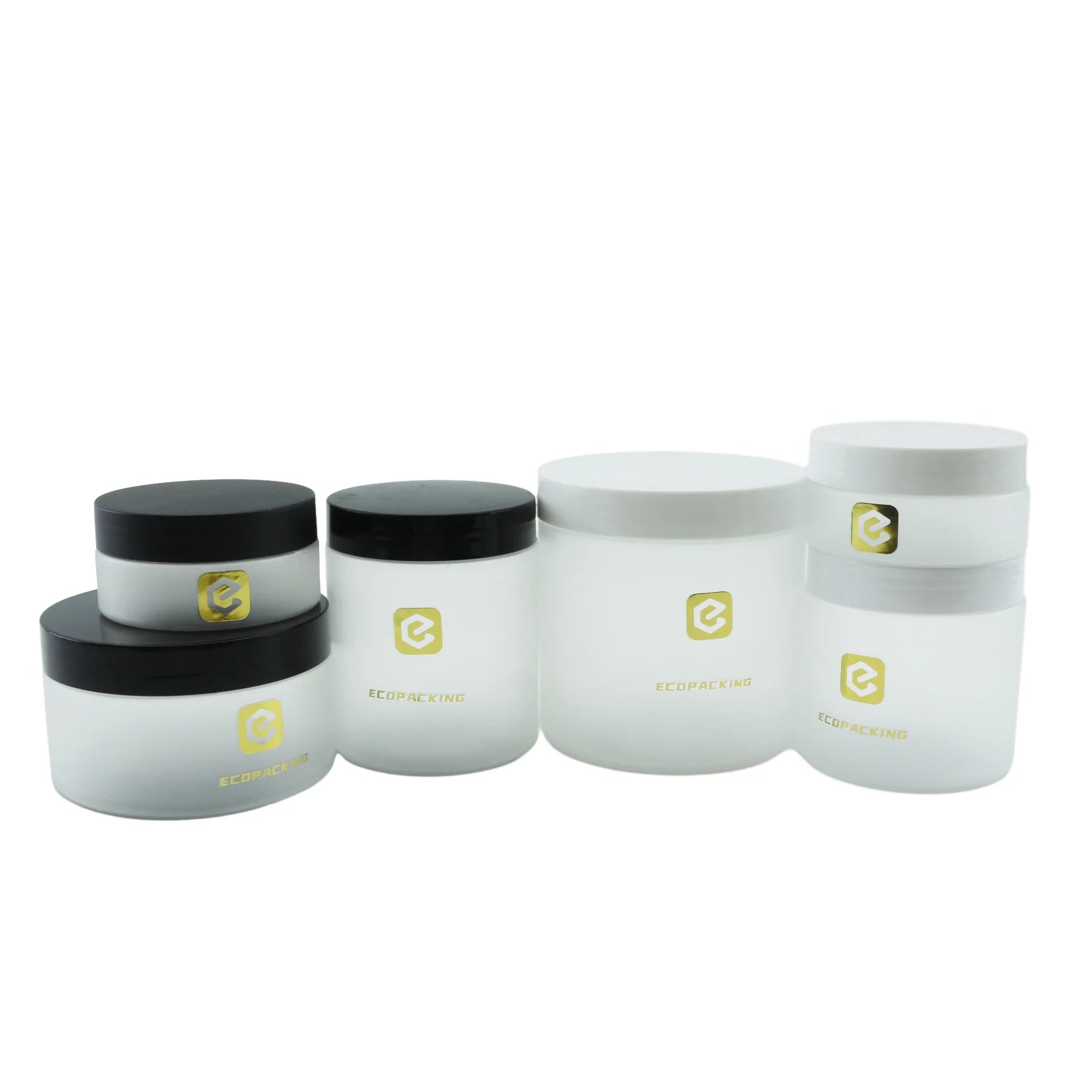 Plastic Cosmetic Packaging Round Jars 50ml 100ml 250ml PET Frosted Lotion Jars and Body Cream Jars with Lid