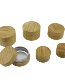 New Cosmetic Packaging 5g 10g 15g 30g 50g 100g 150g 200g Face Cream Wooden Bamboo Jars with Aluminum Inner Lid M888