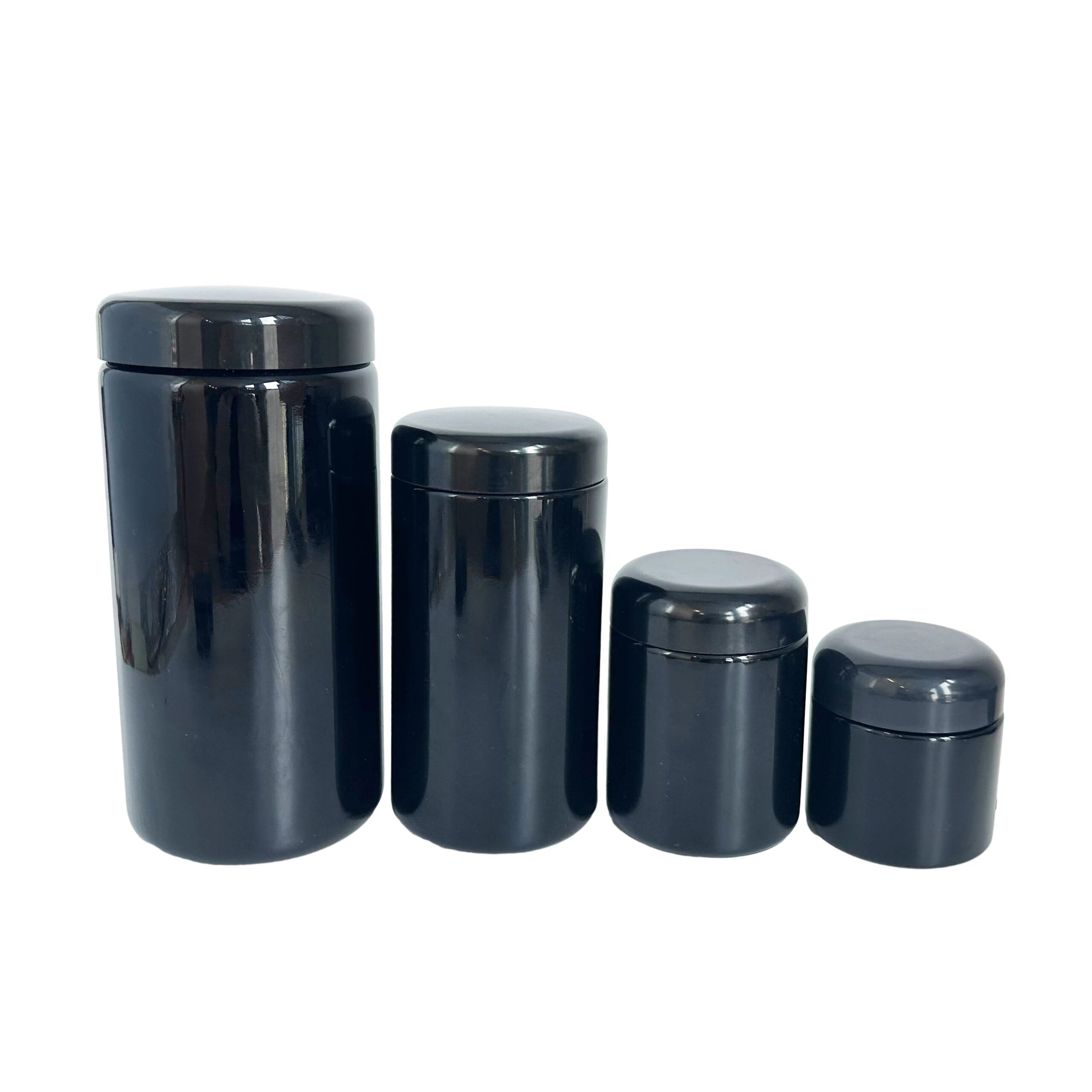 UV Black Dark Violet Cosmetic Glass Jar with Lid 5ml to 1000ml Range for Body Butter Cream Hair Wax for Skin Care - 图片 2