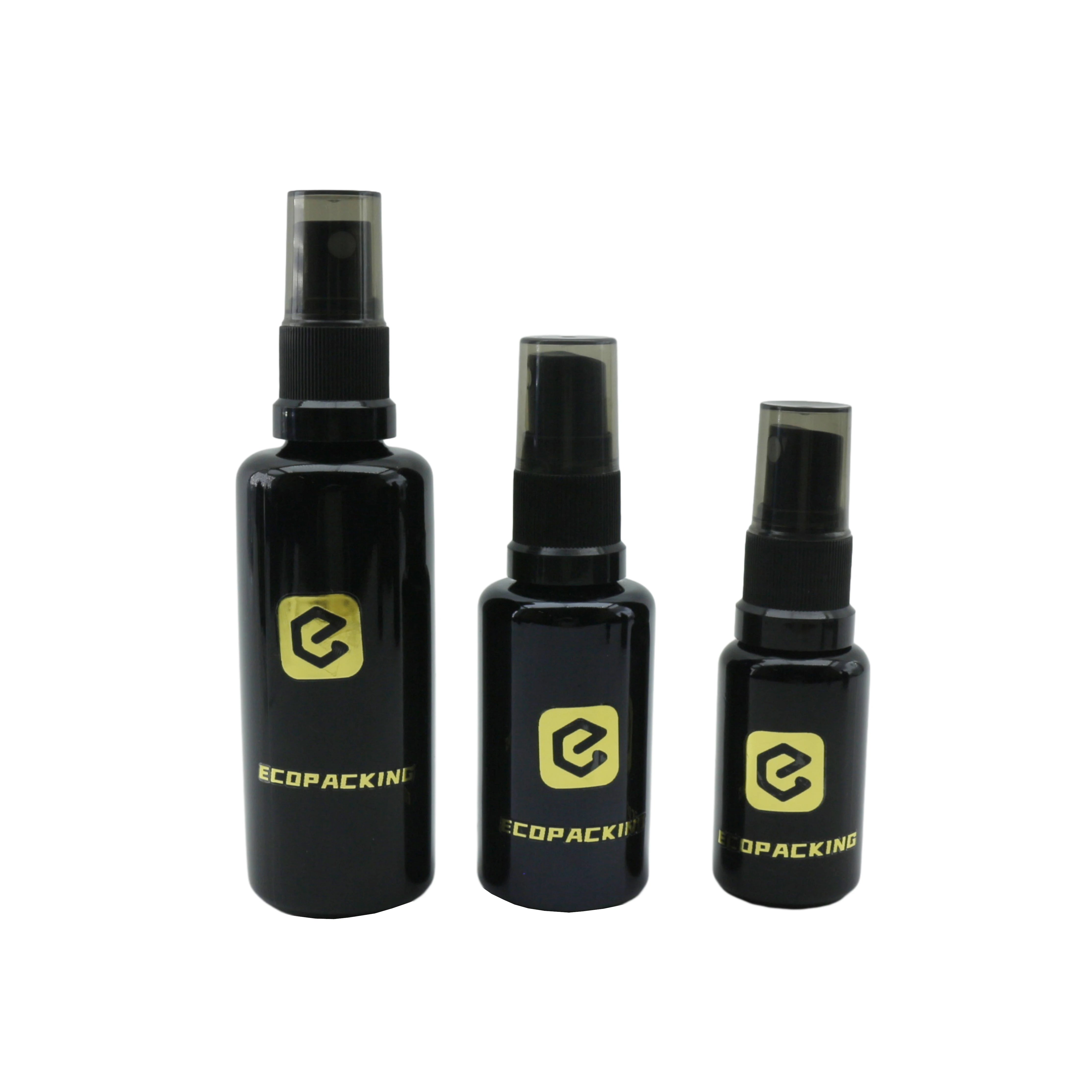 Empty Uv Black Glass Spray Bottle 5ml 10ml 15ml 20ml 30ml 50ml 100ml 200ml for Hair Oil Packaging - 图片 4