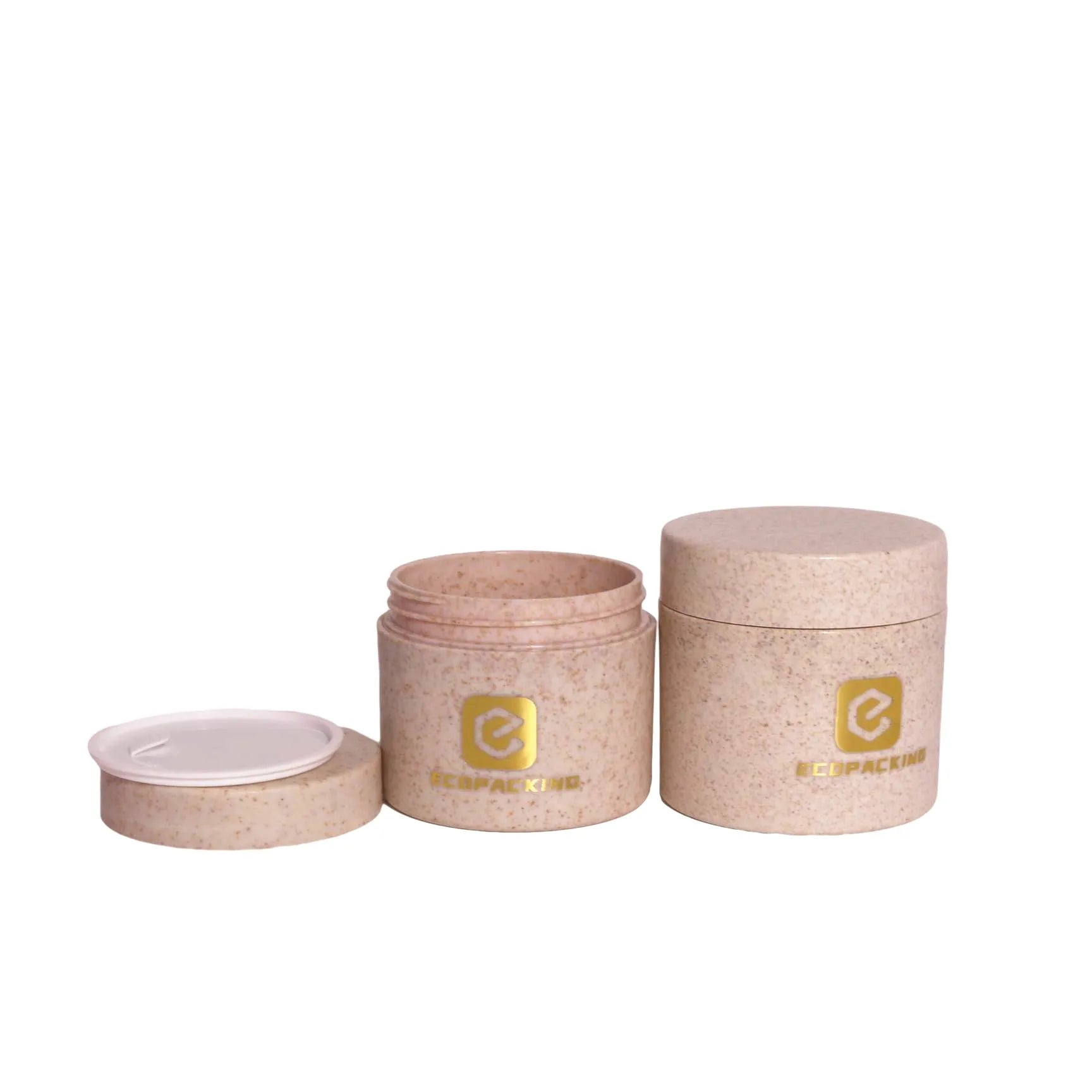 15g 30g 50g 100g 250g Eco Friendly Biodegradable Jars Empty Wheat Straw Jar for Food - 图片 5