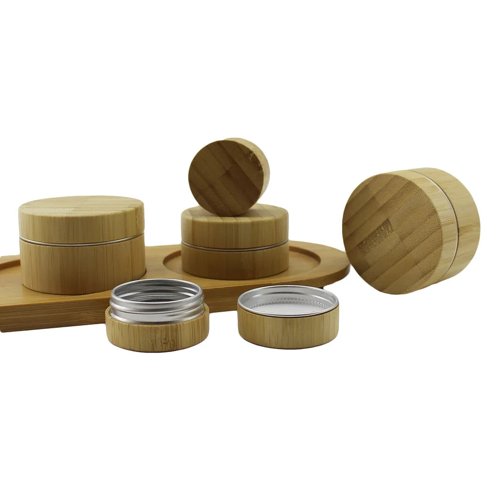 Round Empty Cream Jar 5ml 10ml 15ml 30ml 50ml 100ml 150ml 200ml Cosmetic Packaging Bamboo Jar Metal Tin Can Aluminum Jar - 图片 6
