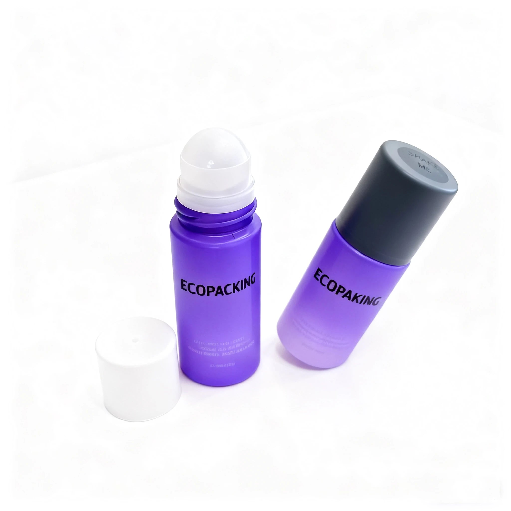 30ml 50ml Cylinder Roll on Deodorant Essential Oil Perfume Glass Roll on Roller Bottle Custom Gift Box Paper Tube - 图片 2