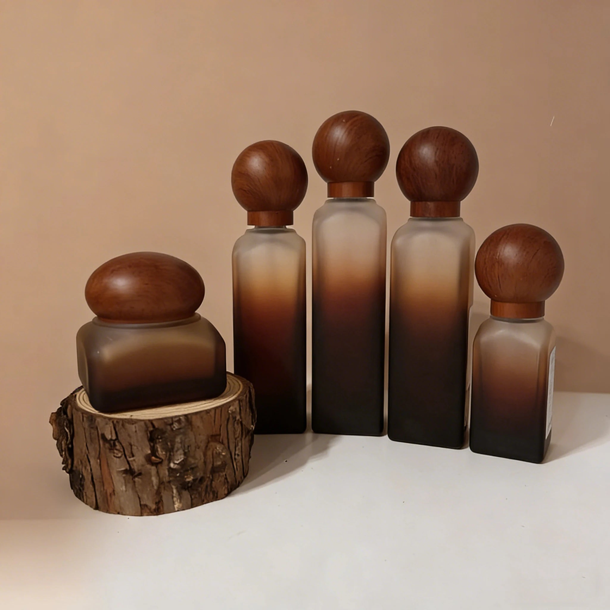 40ml 100ml 50g Glass Bottles with Caps for Essence Lotion Foundation Cosmetics Silk Screen Printed Cosmetic Packaging - 图片 4