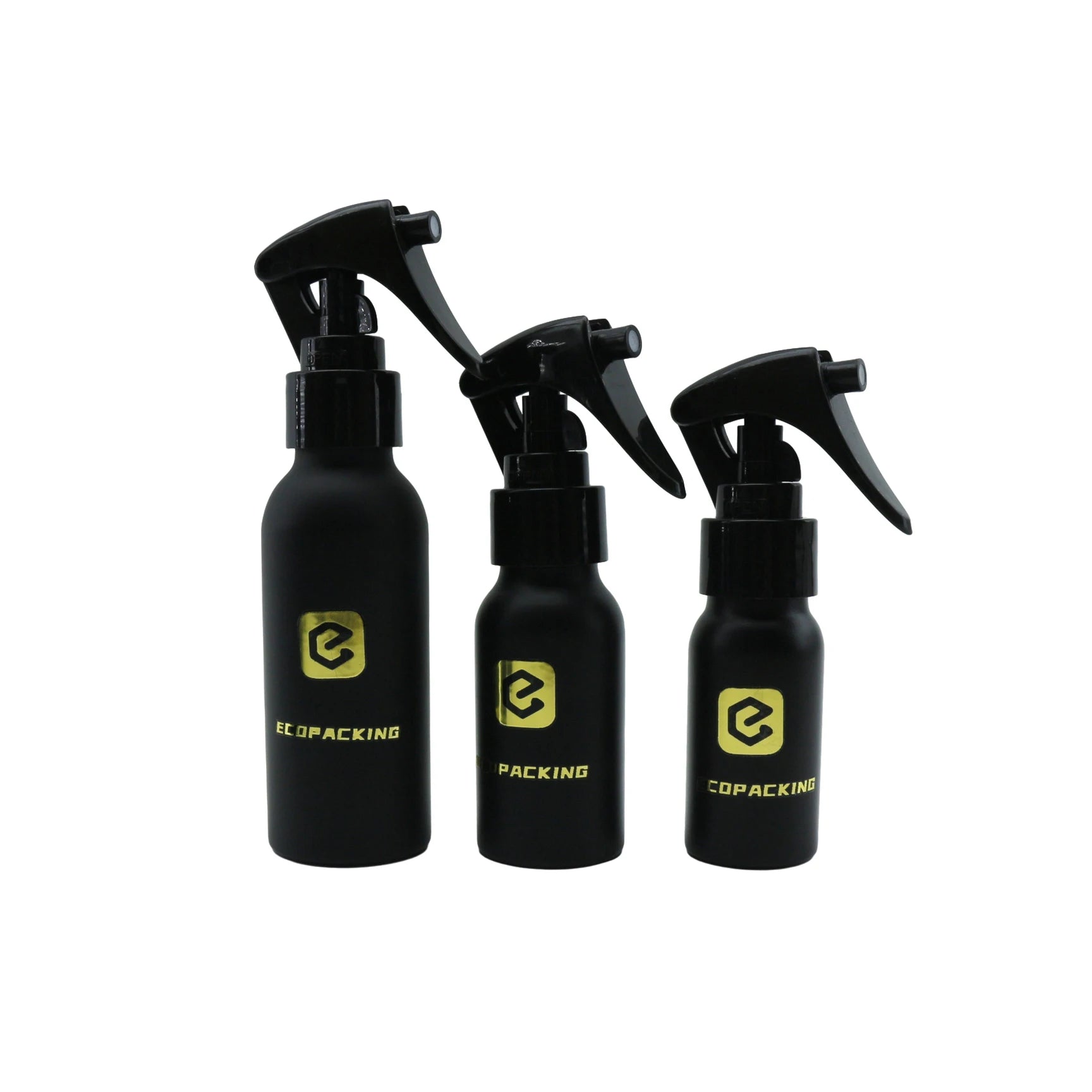 50ml 100ml 150ml 200ml 250ml 500ml Empty Matte Black Aluminium Fine Mist Spray Bottle with Pump D888 - 图片 3