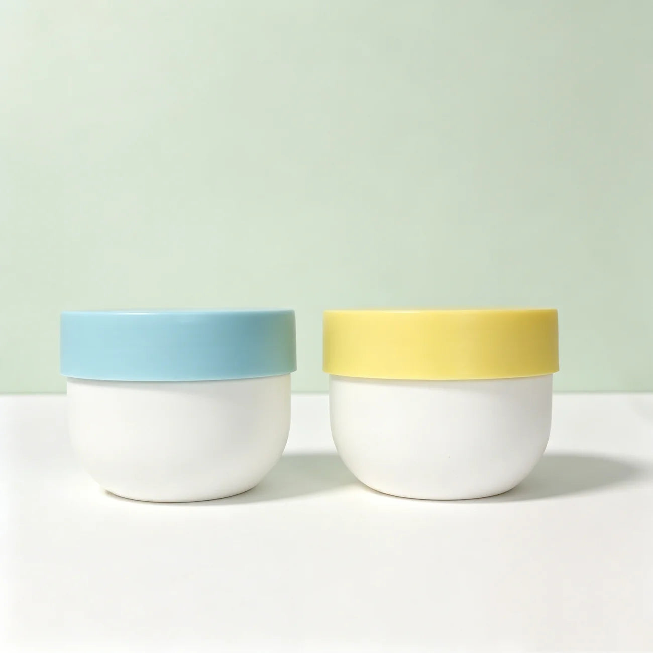 150ml 200ml 250ml 300ml Custom logo Cream Plastic Jar Candy-colored Lid Cosmetic Mask Lotion Packaging Jar - 图片 4