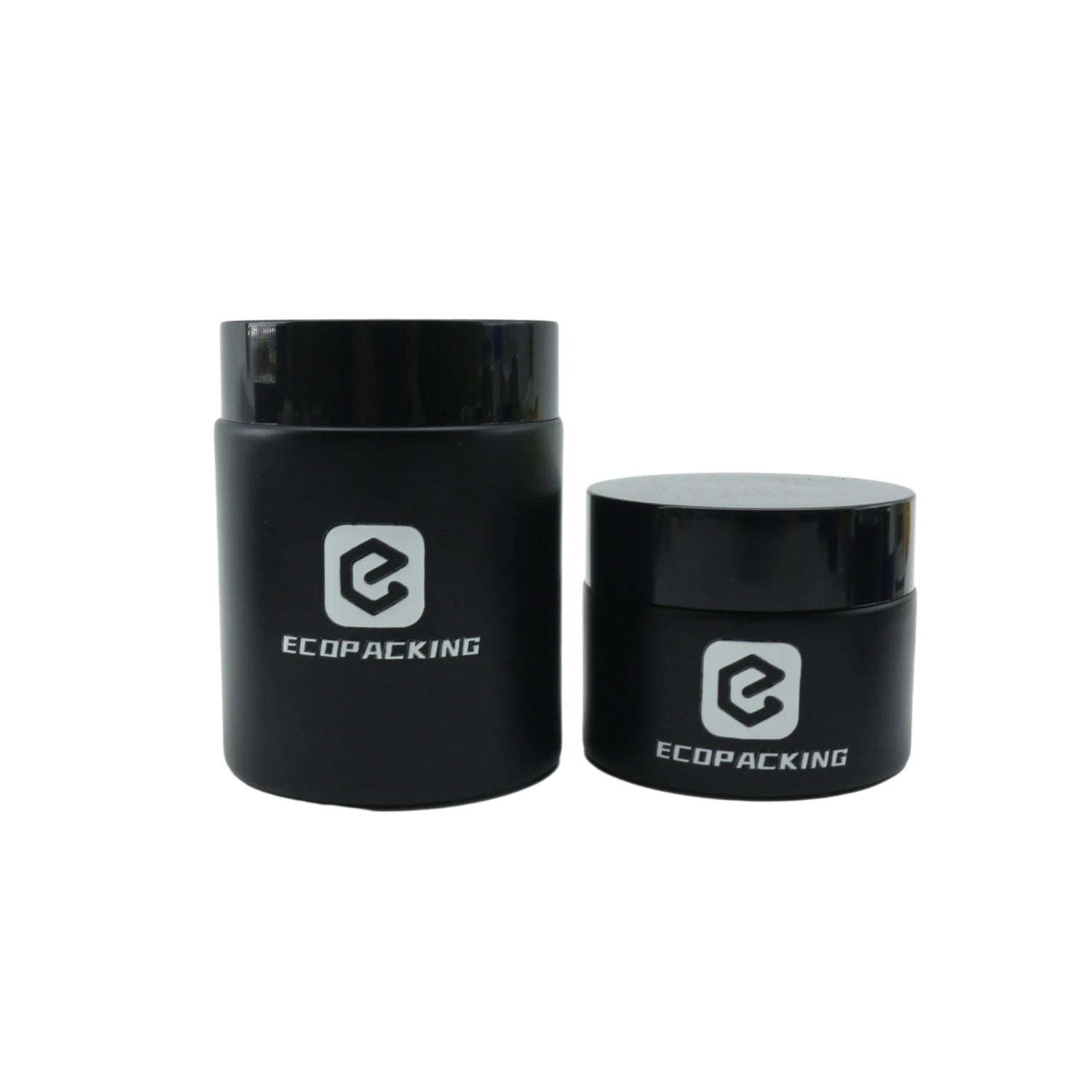 Wholesale Empty Cosmetic Glass Cream Jars 100g 120g Frosted Black Glass Jar With Lids - 图片 3