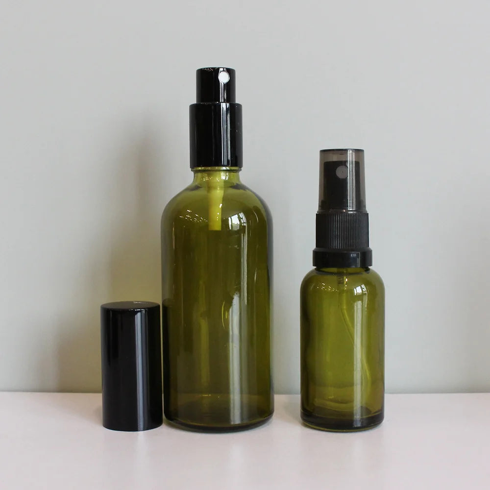 10ml 30ml 50ml 100ml Perfume Spray Bottle Green Skin Care Glass Bottle Cosmetic Packaging with Pump Spray - 图片 2