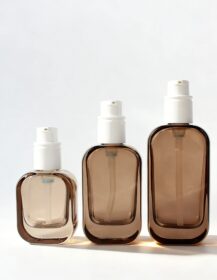 30ml 50ml 100ml Luxury Cosmetic Packaging Set OEM Glass Lotion Pump Bottle for Skin Care Oil