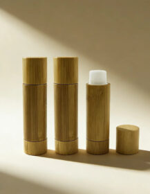 Eco Friendly Lipstick Tube Packaging 5g 5ml Natural Bamboo Tubes Empty Bamboo Lip Balm Container