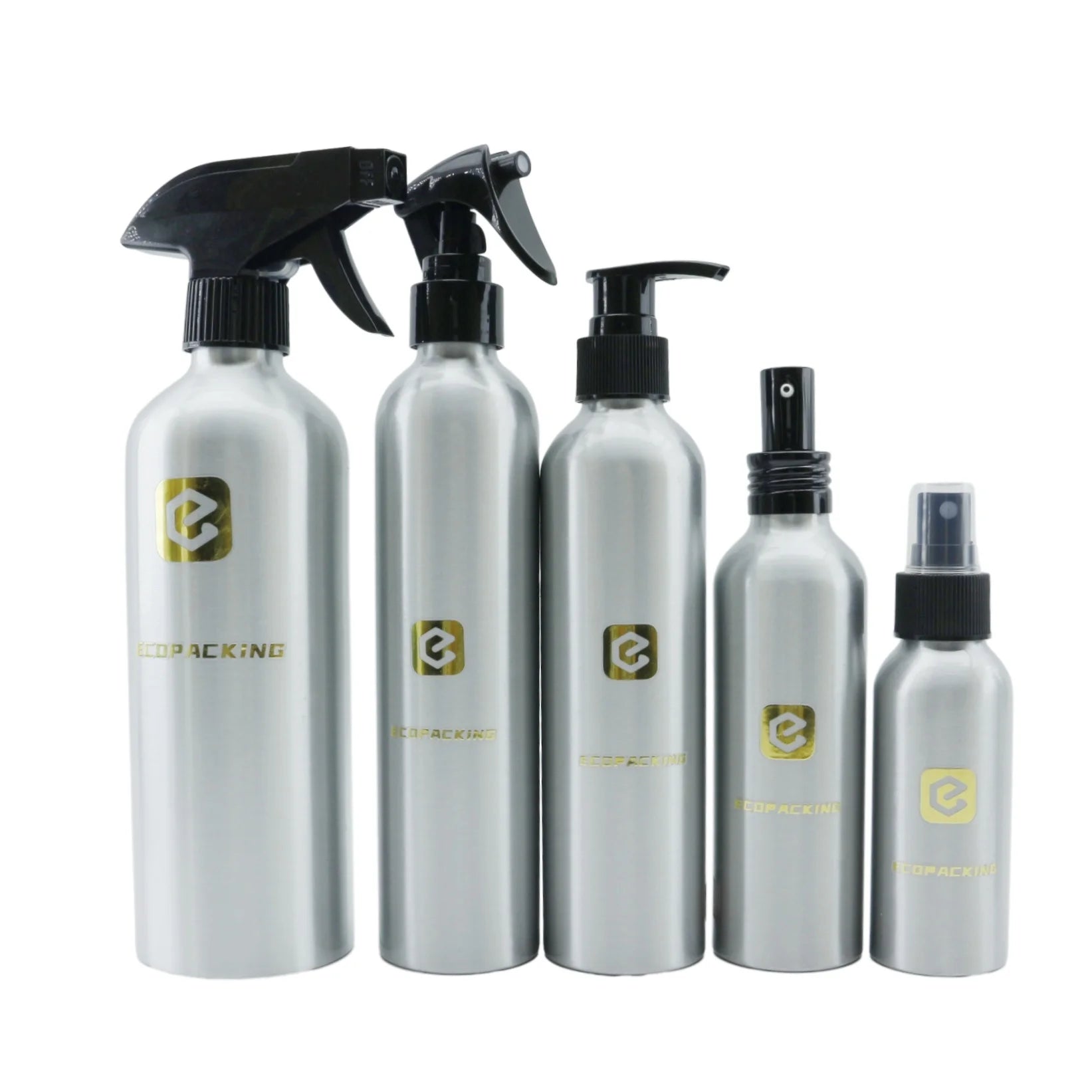 30ml 50ml 100ml 120ml 150ml 250ml 300ml 500ml 1000ml Empty Metal Aluminum Shampoo Bottle with Lotion Pump for Cosmetic Packaging - 图片 4