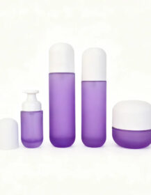 Luxury 30ml 50ml 100ml 120ml Skincare Glass Pump Lotion Serum Bottle Packaging Set 30g 50g Cream Glass Cosmetic Jars with Lids